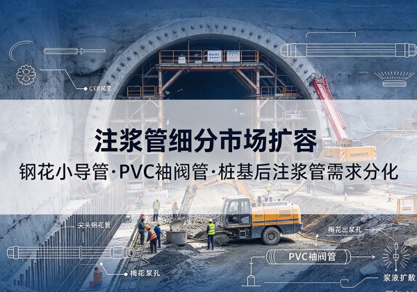 白云鄂博矿注浆管细分市场扩容，隧道钢花小导管、PVC 袖阀管、桩基后注浆管需求分化